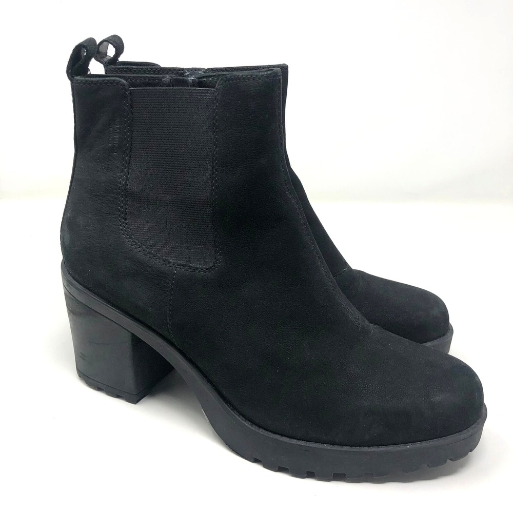Vagabond Grace Ankle Boot Chelsea Womens 40 9.5 Black Leather Chunky Rocker Edgy